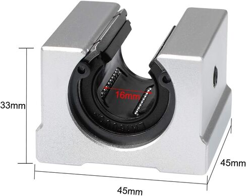 uxcell SBR12UU Linear Ball Bearing Slide Block Units, 12mm Bore Dia(Pack of 2) in Kuwait
