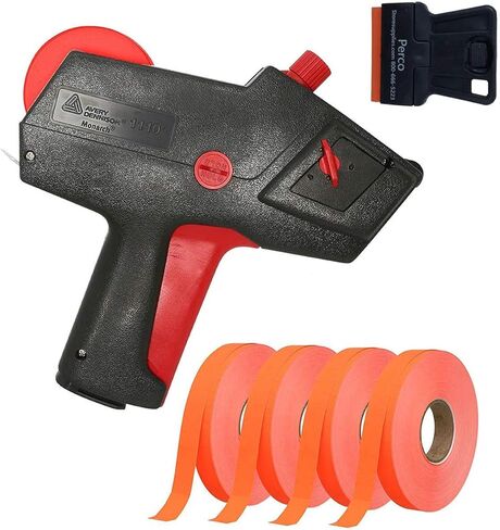 Perco Monarch 1110 Price Gun with Labels Starter Kit: Includes Price Gun, 8,500 Fluorescent Red Pricing Labels and Preloaded Inker in Saudi Arabia