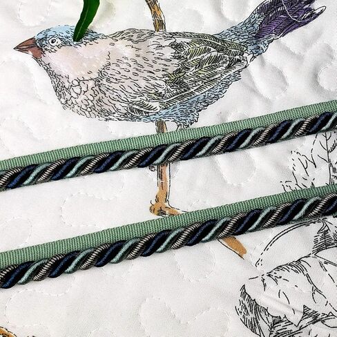 Trims by the Yard Leona 3/8" Twisted Lip Cord Trim, Black/White (5 Yard Cut) in Saudi Arabia