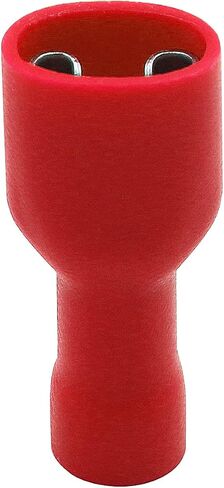 Baomain Male & Female Quick disconnects Vinyl Fully Insulated Spade Wire Connector Electrical Crimp Terminal 22-16 AWG 6.3mm Red Pack of 100 in Saudi Arabia