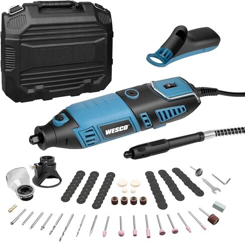 160W Rotary Tool Kit, Corded Multi-Tool with Flexible Shaft, 82 Accessories, 7 Variable Speeds 35000RPM Max for Sanding, Polishing, Drilling,Carving, Engraving, Cutting, DIY Crafts in Kuwait