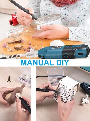 160W Rotary Tool Kit, Corded Multi-Tool with Flexible Shaft, 82 Accessories, 7 Variable Speeds 35000RPM Max for Sanding, Polishing, Drilling,Carving, Engraving, Cutting, DIY Crafts in Kuwait