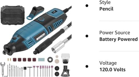 160W Rotary Tool Kit, Corded Multi-Tool with Flexible Shaft, 82 Accessories, 7 Variable Speeds 35000RPM Max for Sanding, Polishing, Drilling,Carving, Engraving, Cutting, DIY Crafts in Kuwait