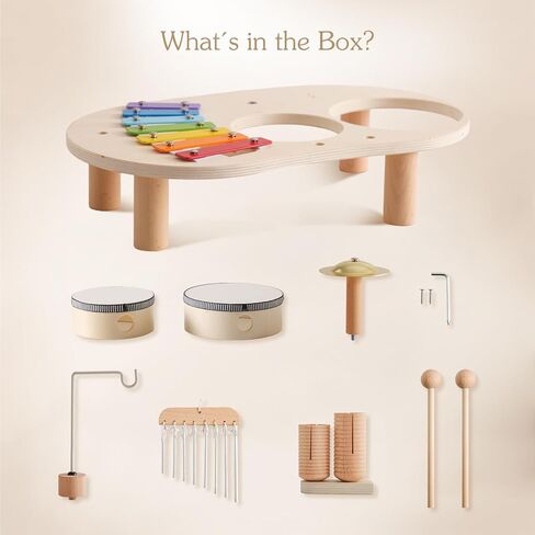 مجموعة طبول للأطفال الصغار الآلات الموسيقية 7 في 1 لعبة موسيقية للأطفال ألعاب إكسيليفون مونتيسوري للأولاد والبنات أشهر هدايا عيد الميلاد in Kuwait