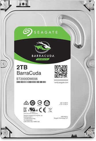 Seagate BarraCuda 2TB Internal Hard Drive HDD – 3.5 Inch SATA 6 Gb/s 7200 RPM 64MB Cache for Computer Desktop PC Laptop (ST2000DM006) in Saudi Arabia