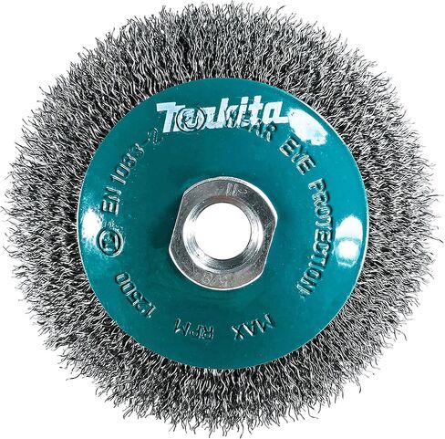 Makita 1 Piece - 4.5" Crimped Wire Wheel Brush for 5-9" Grinders - Light-Duty Conditioning for Metal - 4-1/2" x 5/8-Inch | 11 UNC in Saudi Arabia