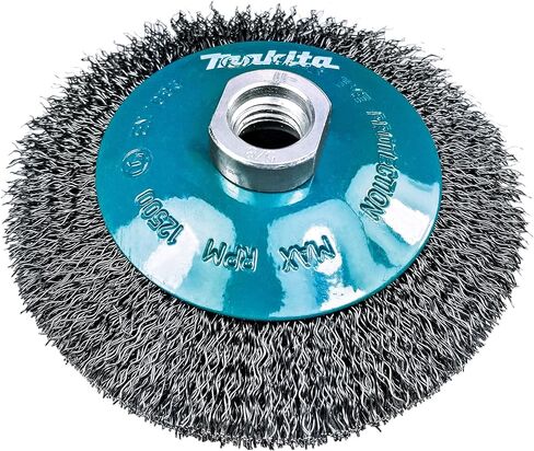 Makita 1 Piece - 4.5" Crimped Wire Wheel Brush for 5-9" Grinders - Light-Duty Conditioning for Metal - 4-1/2" x 5/8-Inch | 11 UNC in Saudi Arabia
