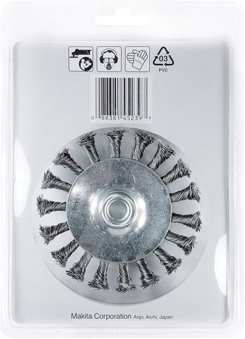 Makita 1 Piece - 4.5" Crimped Wire Wheel Brush for 5-9" Grinders - Light-Duty Conditioning for Metal - 4-1/2" x 5/8-Inch | 11 UNC in Saudi Arabia