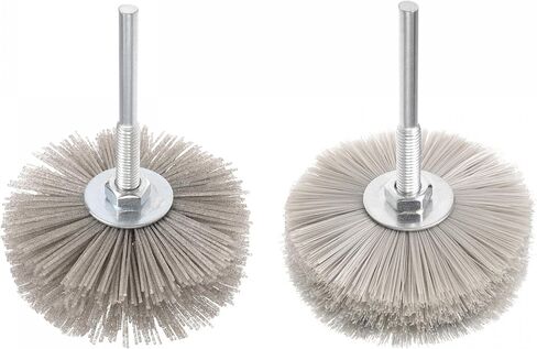 uxcell Nylon Wheel Brush 240 Grits 600 Grits Abrasive Grinding Head with 6mm Threaded Shank in Saudi Arabia