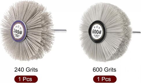 uxcell Nylon Wheel Brush 240 Grits 600 Grits Abrasive Grinding Head with 6mm Threaded Shank in Saudi Arabia