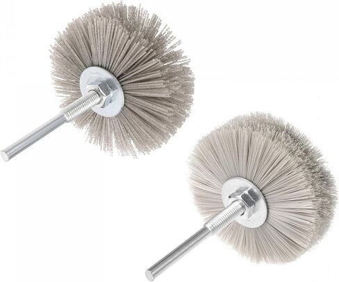 uxcell Nylon Wheel Brush 240 Grits 600 Grits Abrasive Grinding Head with 6mm Threaded Shank in Saudi Arabia