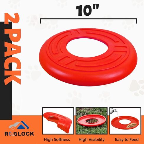 ROBLOCK 1 زوج الكلب الطائر القرص لعبة لينة المياه العائمة التفاعلية للكلاب الصغيرة والمتوسطة والكبيرة الرياضة في الهواء الطلق in Kuwait