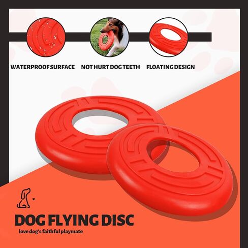 ROBLOCK 1 زوج الكلب الطائر القرص لعبة لينة المياه العائمة التفاعلية للكلاب الصغيرة والمتوسطة والكبيرة الرياضة في الهواء الطلق in Kuwait
