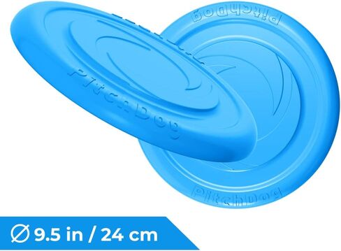 Dog Frisbee Toy Safe for Teeth - Outdoor Floating Flying Disk for Small, Medium and Large Breed Dogs - Lightweight Dog Ring Toy - Dog Catch and Fetch Toy - Outside Dog Yard Toys (Blue) in Saudi Arabia
