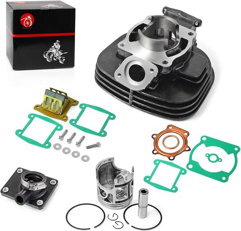 2XJ-11311-02-00 195cc Engine 66mm Cylinder Piston Top End Rebuild Kit and Intake Manifold Boot & Reed Valve For YAMAHA Blaster 200 YFS 200 1988-2006 in Saudi Arabia
