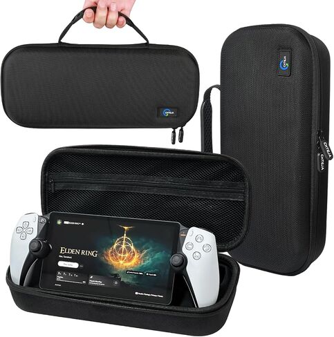 CHTEJA Hard Case for Playstation Portal Remote Player with Built-in Screen Protector, Waterproof Protective Playstation Portal Case with Fixed Velcore Strap, Customized Storage Space in Saudi Arabia