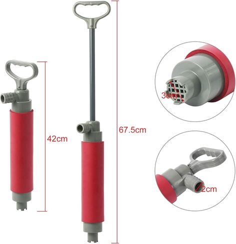 مضخة يدوية محمولة من NovelBee مقاس 16.5 بوصة مضخة مياه آسن يدوية عائمة لإنقاذ قوارب الكاياك in Kuwait