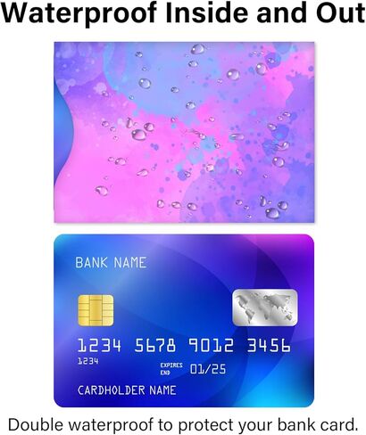 DEEZOMO 10 قطع من واقي بطاقات الائتمان RFID، حامل بطاقات ائتمان مضاد للسرقة للنساء والرجال، يسهل التعرف على حقيبة السفر (طباعة رائعة) in Kuwait