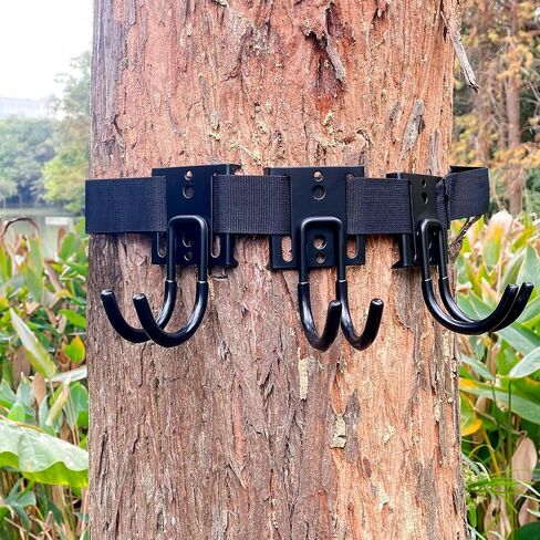 Tobbo Hunting Tree Stand Accessories Tree Stand Straps Hanger with 3 Metal Hooks and 1 Spare Strap in Saudi Arabia