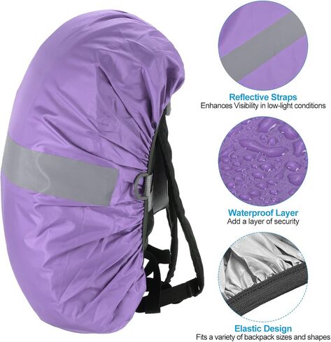 PATIKIL Waterproof Backpack Rain Cover, Non-Slip Backpack Cover with Reflective Strap Stay Dry for Hiking, Camping, Hunting in Saudi Arabia