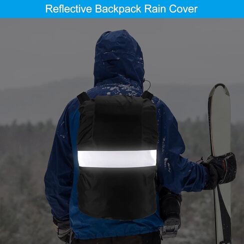 PATIKIL Waterproof Backpack Rain Cover, Non-Slip Backpack Cover with Reflective Strap Stay Dry for Hiking, Camping, Hunting in Saudi Arabia