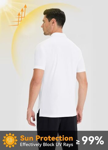 BALEAF Polo Shirts for Men Short Sleeve Golf Shirt Dry Fit Causl Athletic UPF 50+ in Saudi Arabia