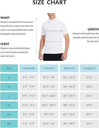BALEAF Polo Shirts for Men Short Sleeve Golf Shirt Dry Fit Causl Athletic UPF 50+ in Saudi Arabia