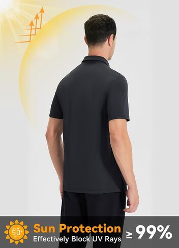 BALEAF Polo Shirts for Men Short Sleeve Golf Shirt Dry Fit Causl Athletic UPF 50+ in Saudi Arabia