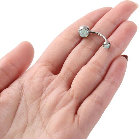 PEAKLINK 14G حلقة زر البطن G23 التيتانيوم شريط البطن حلقة السرة البطن الحديد طويل البطن ثقب المجوهرات داخليا الخيوط مجوهرات السرة شريط السرة للنساء الرجال 14 مم in Kuwait