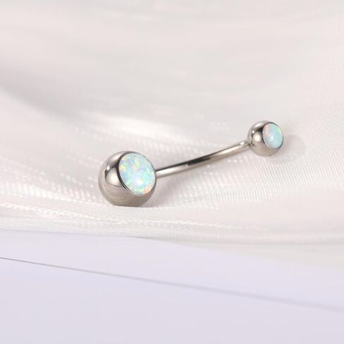 PEAKLINK 14G حلقة زر البطن G23 التيتانيوم شريط البطن حلقة السرة البطن الحديد طويل البطن ثقب المجوهرات داخليا الخيوط مجوهرات السرة شريط السرة للنساء الرجال 14 مم in Kuwait