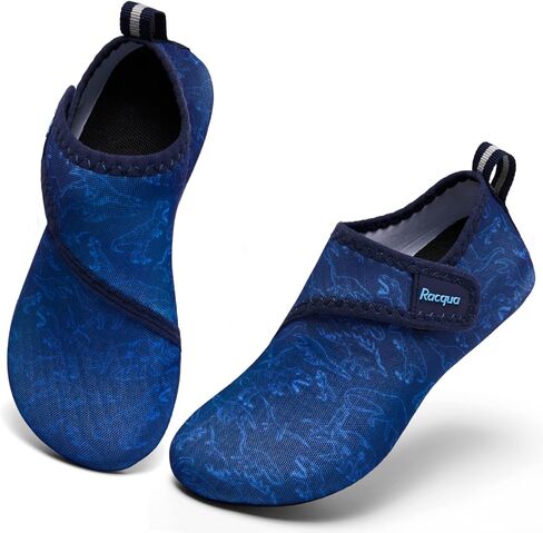 أحذية الشاطئ المائية للأولاد من Racqua للأطفال الصغار باللون الأزرق ديناصور 13-13.5 للأولاد شورتات السباحة سريعة الجفاف شورتات الشاطئ مقاس القرش 5/6 in Kuwait