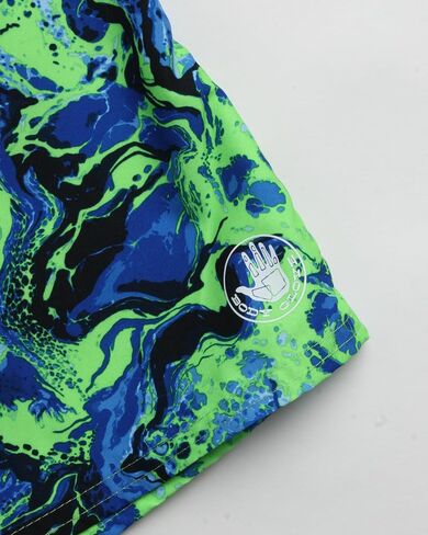 Body Glove Boys' Board Shorts - UPF 50+ Quick Dry Bathing Suit Swim Trunk (Size 8-18), Size 8, Blue Green Swirls in Saudi Arabia