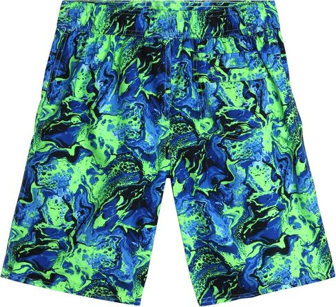 Body Glove Boys' Board Shorts - UPF 50+ Quick Dry Bathing Suit Swim Trunk (Size 8-18), Size 8, Blue Green Swirls in Saudi Arabia