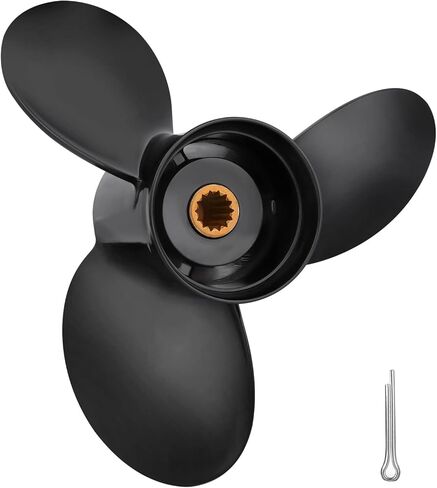 VQPROPs OEM الألومنيوم قارب Propeller10 1/4x15 صالح BRP Johnson Evinrude OMC Stern Drive 15-35 HP 14 Spline الأسنان الدعامة أجزاء رقم 763486، RH in Kuwait