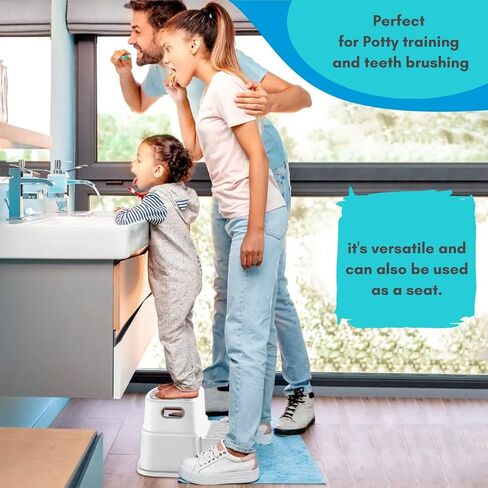 Dual Height 2 Step Stool for Toddlers and Kids (Mom's Choice Award Winner) (1-Pack, Beige) in Saudi Arabia