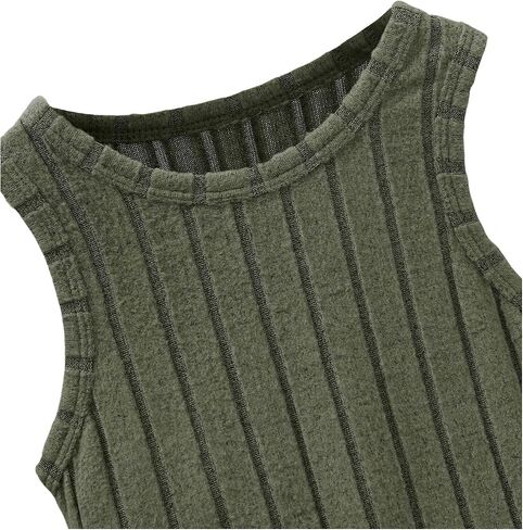 Floerns Toddler Girl's 2 Piece Outfit Rib Knit Tank Top with Camo Print Jogger Pants Set in Saudi Arabia