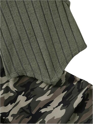 Floerns Toddler Girl's 2 Piece Outfit Rib Knit Tank Top with Camo Print Jogger Pants Set in Saudi Arabia