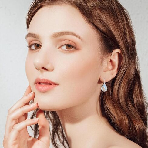 PELOVNY Abalone/Turquoise/Axolotl/Bee/Dragonfly Earrings S925 Sterling Silver Teardrop Dangle Earrings Hypoallergenic Teardrop Jewelry for Women Mothers Day Birthday Christmas Gifts in Saudi Arabia