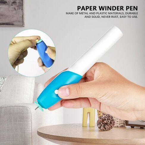 Paper Quilling Pen, Electric DIY Slotted Paper Crafts Quilling Tool Origami Winder Steel Curling Pen Electric Quilling Tool Pen Tools and Supplies Battery in Saudi Arabia
