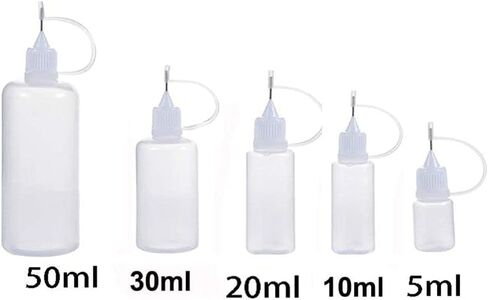JJLFresheners 3Pcs White Precision Needle Tip Glue Bottle Empty Dropper Plastic Bottles Applicator DIY Quilling Tool Squeeze Bottle for Paper Quilling DIY Craft Quilling Tools (5ml) in Saudi Arabia