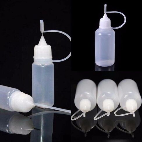 JJLFresheners 3Pcs White Precision Needle Tip Glue Bottle Empty Dropper Plastic Bottles Applicator DIY Quilling Tool Squeeze Bottle for Paper Quilling DIY Craft Quilling Tools (5ml) in Saudi Arabia