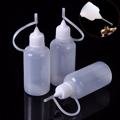 JJLFresheners 3Pcs White Precision Needle Tip Glue Bottle Empty Dropper Plastic Bottles Applicator DIY Quilling Tool Squeeze Bottle for Paper Quilling DIY Craft Quilling Tools (5ml) in Saudi Arabia