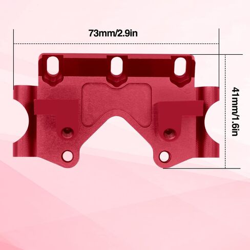 أجزاء ترقية للحاجز الأمامي من الألومنيوم من OGRC مع براغي تثبيت لـ Traxxas 1/10 Slash 2WD Rustler Stampede Bandit (استبدال الجزء: #2530#2530A) أحمر in Kuwait