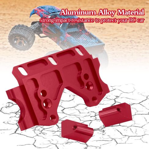 أجزاء ترقية للحاجز الأمامي من الألومنيوم من OGRC مع براغي تثبيت لـ Traxxas 1/10 Slash 2WD Rustler Stampede Bandit (استبدال الجزء: #2530#2530A) أحمر in Kuwait