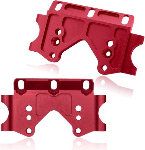 أجزاء ترقية للحاجز الأمامي من الألومنيوم من OGRC مع براغي تثبيت لـ Traxxas 1/10 Slash 2WD Rustler Stampede Bandit (استبدال الجزء: #2530#2530A) أحمر in Kuwait