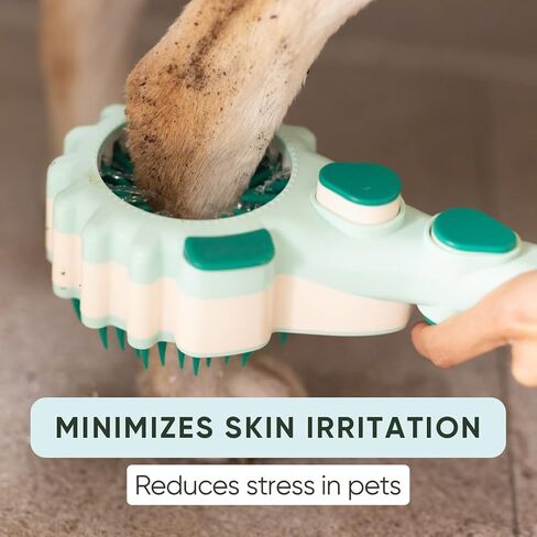 Forlina Multi-Functional Dog Shower Attachment | One-Handed Operation Dog Bath Supplies | Dog Shampoo Brush With Low Joint Stress | Easy To Install Dog Bath Brush With Soap Dispenser (Small) in Saudi Arabia