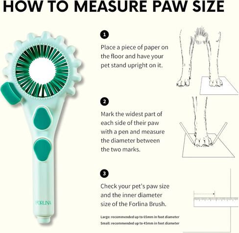 Forlina Multi-Functional Dog Shower Attachment | One-Handed Operation Dog Bath Supplies | Dog Shampoo Brush With Low Joint Stress | Easy To Install Dog Bath Brush With Soap Dispenser (Small) in Saudi Arabia