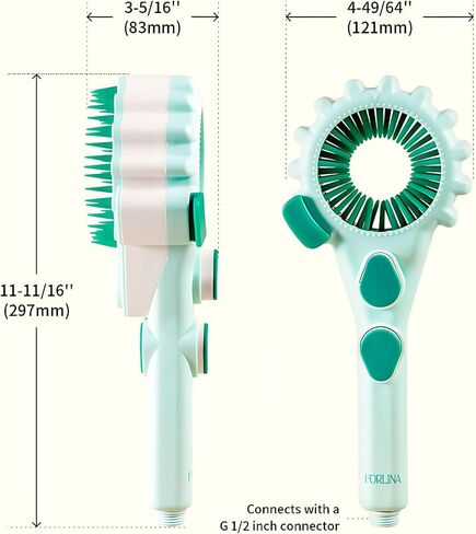 Forlina Multi-Functional Dog Shower Attachment | One-Handed Operation Dog Bath Supplies | Dog Shampoo Brush With Low Joint Stress | Easy To Install Dog Bath Brush With Soap Dispenser (Small) in Saudi Arabia