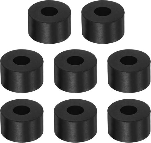 HARFINGTON 8pcs Rubber Spacer 1 Inch OD 0.4 Inch ID 0.6 Inch Thick Neoprene Round Anti Vibration Isolation Pads Isolator Rubber Washers Bushings for Home Cars Boat Accessories, Black in Saudi Arabia