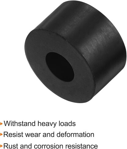 HARFINGTON 8pcs Rubber Spacer 1 Inch OD 0.4 Inch ID 0.6 Inch Thick Neoprene Round Anti Vibration Isolation Pads Isolator Rubber Washers Bushings for Home Cars Boat Accessories, Black in Saudi Arabia